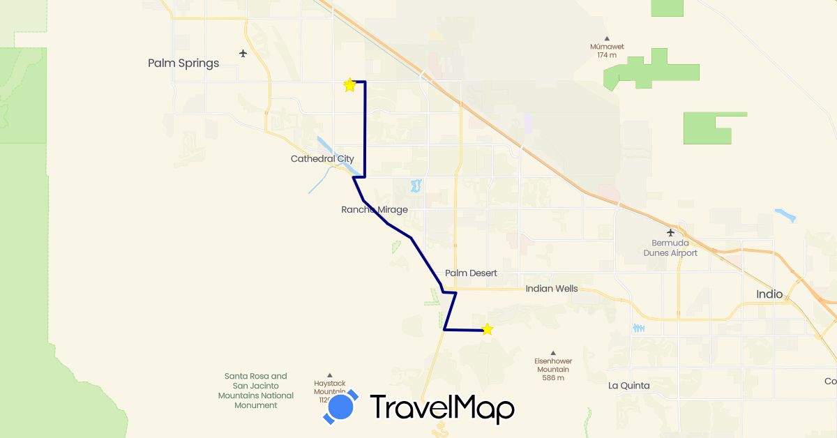 TravelMap itinerary: driving